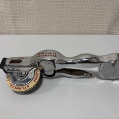 Vintage Dymo-Mite Tapewriter Metal Label Maker Embosser Chrome