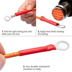20ft 3:1 Ratio Heat Shrink Tubing Dual Wall Adhesive Glue Lined Φ1/4″ (6.4mm) US