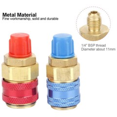 A/C R134a Quick Coupler Adapter Car High & Low Side HVAC SAE Male Flare Fitting