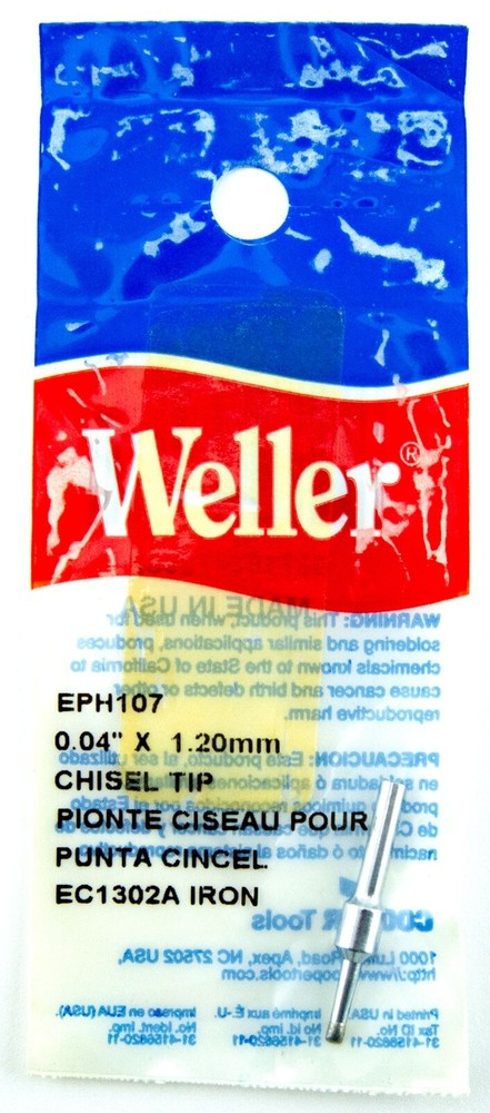 Weller EPH107 Discontinued Made in USA Version Soldering Iron Chisel Tip 0.04″