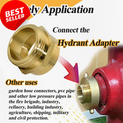 1-1/2″ NPT Female x 1-1/2″ NST Male Brass Hex Fire Hose Adapter Fitting