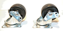 FixtureDisplays® 2 Inch 110 lbs Capacity PU Wheel Metal Top Plate 360 Degree 2
