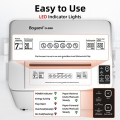 QUIETLEMON 200-Sheet Auto Feed Paper Shredder P-5 Micro Cut 5.8 Gal US.