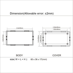 Project Box 5 Pieces ABS Plastic Electrical Project Case Small Junction Box for