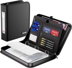 Fireproof 3 Ring Binder with Zipper, 1.5 Inch D Ring Binder Hold Up 375 Sheets o