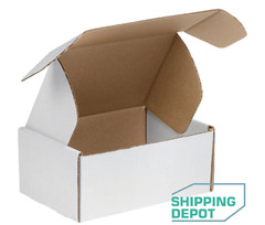 Pick 50-100 9×6.25×4″ White Deluxe Literature Mailers Front Locking Ships Flat