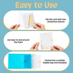 Fuutreo 300 Pcs Trading Card Shipping Protectors 3.5” x 4.5” Graded Card Sl…