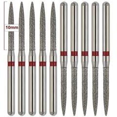 Dental Diamond Flame Bur Fine Grit Red FG Burs 863/012F For High Speed Turbine