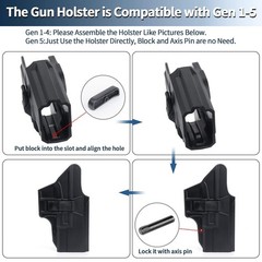 Glock 19 Holster, OWB Polymer Holster for Glock 19, 19X, 44, 45 (Gen 1-5), Gl…