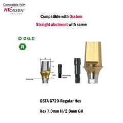 Titanium Straight Abutment Ti Cemented Abutment Compatible Osstem Hiossen TS M/R