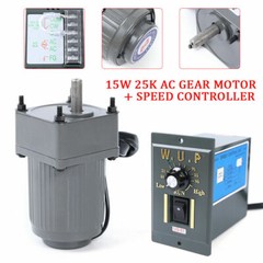 Adjustable Speed Motor AC Gear Motor Reversible 110V 15W 25K+Controller single