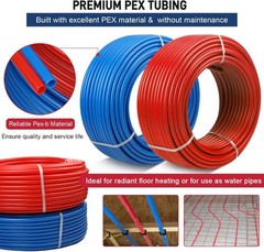 2 Rolls 1/2 Inch PEX B Pipe 100ft EVOH Oxygen Barrier