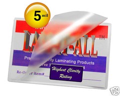 LAM-IT-ALL Hot Laminating Pouches 2-1/2 x 3-5/8 School Card [pack of 100] 5 Mil