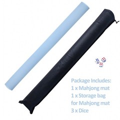 Mahjong Mat with Black Carrying Bag (Light Blue,31.5 inches), Anti Slip and N…