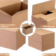 Small Item Shipping Boxes, 5.7X3.3X4.1Inches, Single Wall, 32Lb/Sq Inch, Brown