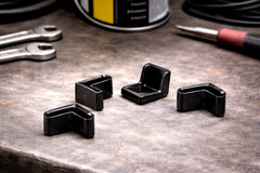 3/4″ x 3/4″ Angle Iron Vinyl End Caps Fits 1/8″ Thick Metal Various Pack Sizes