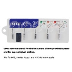 5 Woodpecker DTE Dental Ultrasonic Scaler Tips Piezo Tips GD4 Scaling Satelec