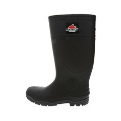 Rubber Fishing Hunting Boots Black Waterproof PVC Mens Work Mud Dirt w/Steel Toe