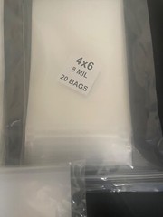 100 Count – 6″L x 4″W Resealable Zipper Seal Top Bag 8 mil Clear Poly Zip Lock