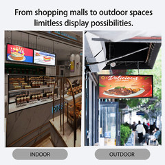 40”x17” Programmable LED Sign, WiFi/USB Control, Waterproof for Outdoor Use
