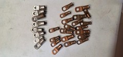 Pure Copper-Silver coated Ring Crimp Connector Wire Cable Lug Ring Style Lot