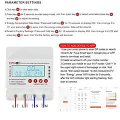 Single Phase 230V WiFi Smart kWh Energy Meter Leakage Relay Voltage Control AC