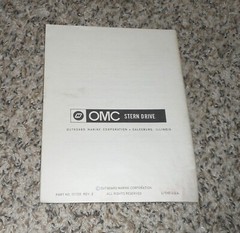 1966 Omc Outboard Marine Corp Stern Drive Dealer Service Directory Book Brochure