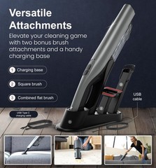 Tranqwil Cordless Handheld Vacuum, Lightweight Portable Vacuum 1.4lbs, Powerf…