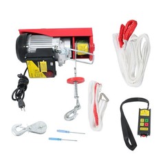 1320lbs Mini Electric Hoist Crane Winch w/ 328ft Wireless Remote Control 1150W