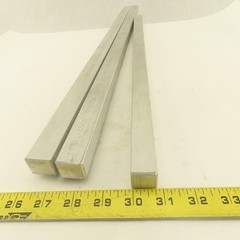 3/4″ x 1″ Rectangle Flat Bar Aluminum Solid Mill Stock (2) 28″ 21″ Lot Of 3