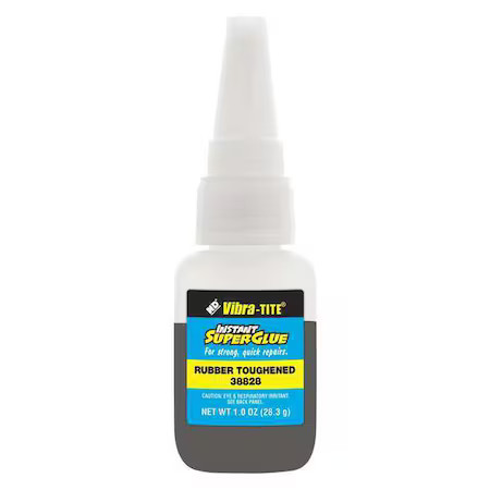 Vibra-Tite 38828 Instant Adhesive, 388 Series, Black, 1 Oz, Bottle