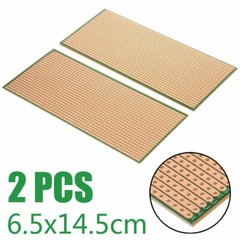 2Pcs Stripboard Veroboard 6.5×14.5cm Uncut PCB Platine Single Side Circuit Board