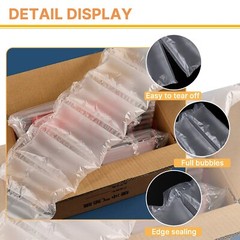 Inflatable Air Pillow Film 1968 ft x 4″ x 8″ Bubble Bags Cushioning Wrap Rolls