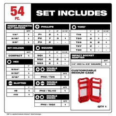 Milwaukee Tool 48-32-4010 54 Pc. Shockwave Impact Duty Driver Bit Set