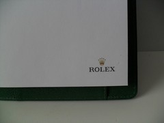 ROLEX Padfolio Portfolio – ROLEX Crown Logo Paper – Leather -Brand New Authentic