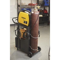 Klutch 2-Tier Welding Cart with Locking Cabinet, 31-1/2in.L x 16-1/8in.W x