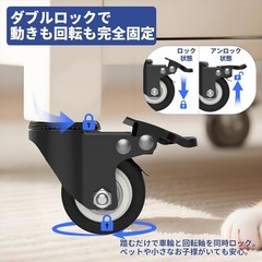 4pcs Stem Casters M8x25 with Brake Lock | 2 Inch Heavy Duty PU Rubber Swivel …