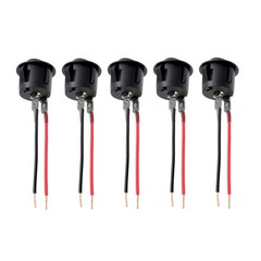 10 Amps 12 Volts 5Pcs 12V Round Rocker Switch AC 6A/250V 2 Position On/Off