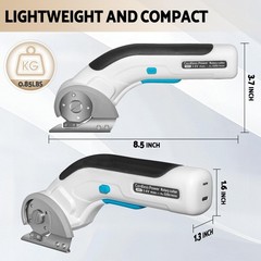 Cordless Electric Scissors, 2000mAh Battery, 3.6V Rechargeable Cardboard Cutt…