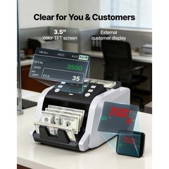 Uimoso Money Counter Machine with Value Bill Counting, 1200 Notes per Minute