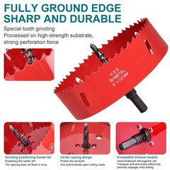 5 Inch / 127mm Hole Saw for Wood, Plastic Board, Ceiling,Drywall, and Red