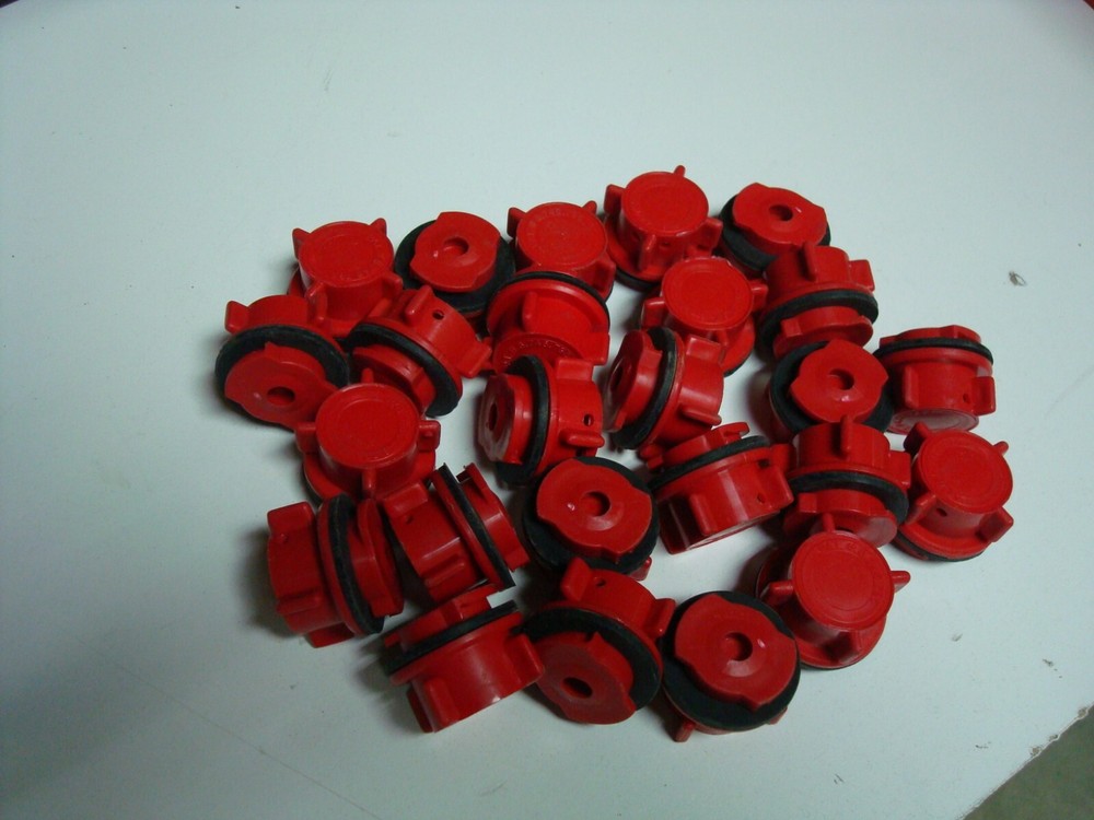 RED BATTERY VENT CAPS BAYONET MOUNT GOLF CART FORKLIFT MARINE SOLAR QTY 25 NNB