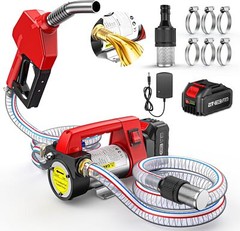 21V Cordless Electric Kerosene Transfer Pump 12GPM Fuel Diesel Pump Kit 4000mAh