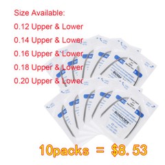 100 PCS dental orthodontic super elastic niti round arch wires natural form US