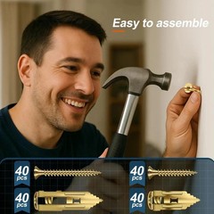 160PCS Drywall Anchors with Screws Self Drilling Wall Anchors Heavy Duty Kit