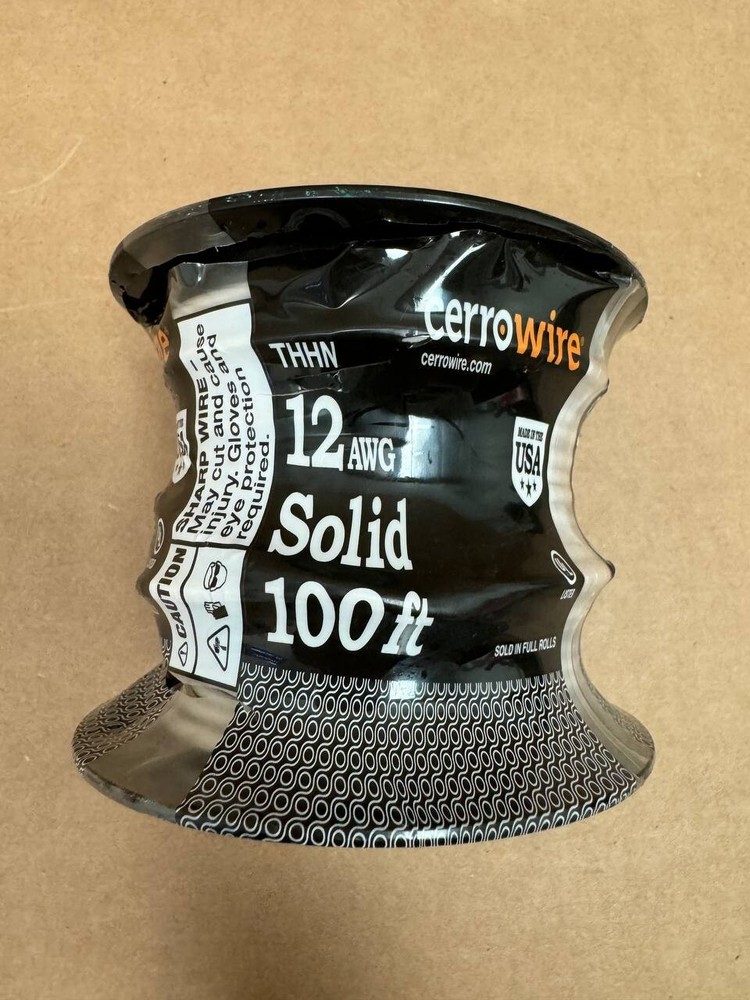 Cerrowire 100 ft. 12 Gauge White Solid Copper THHN Wire