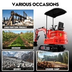 Mini Excavator 1.4Ton Digger 11.5hp Kubota Diesel Pilot System EPA Engine USA