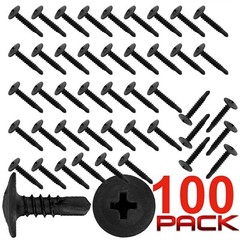 Black Phosphate Phillips Wafer Head Self Tapping/Drilling Screws 1″ (100/pk)
