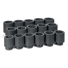 Grey Pneumatic 1In Drive 16 Piece Deep Fractional Set 2-1/16In – 3In