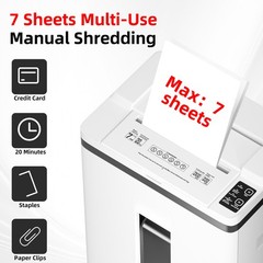QUIETLEMON 200-Sheet Auto Feed Paper Shredder P-5 Micro Cut Office Home New